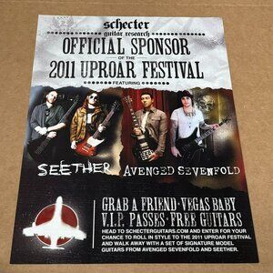 SEETHER / AVENGED SEVENFOLD - Schecter Guitars - 2011 Print Advertisement
